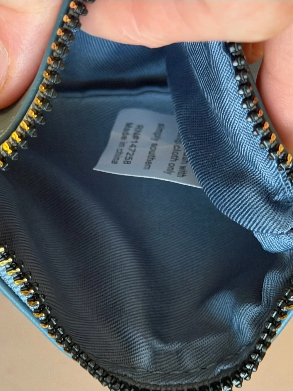 NWT Simply Southern Teal Zip Keyring Wallet with Gold Hardware